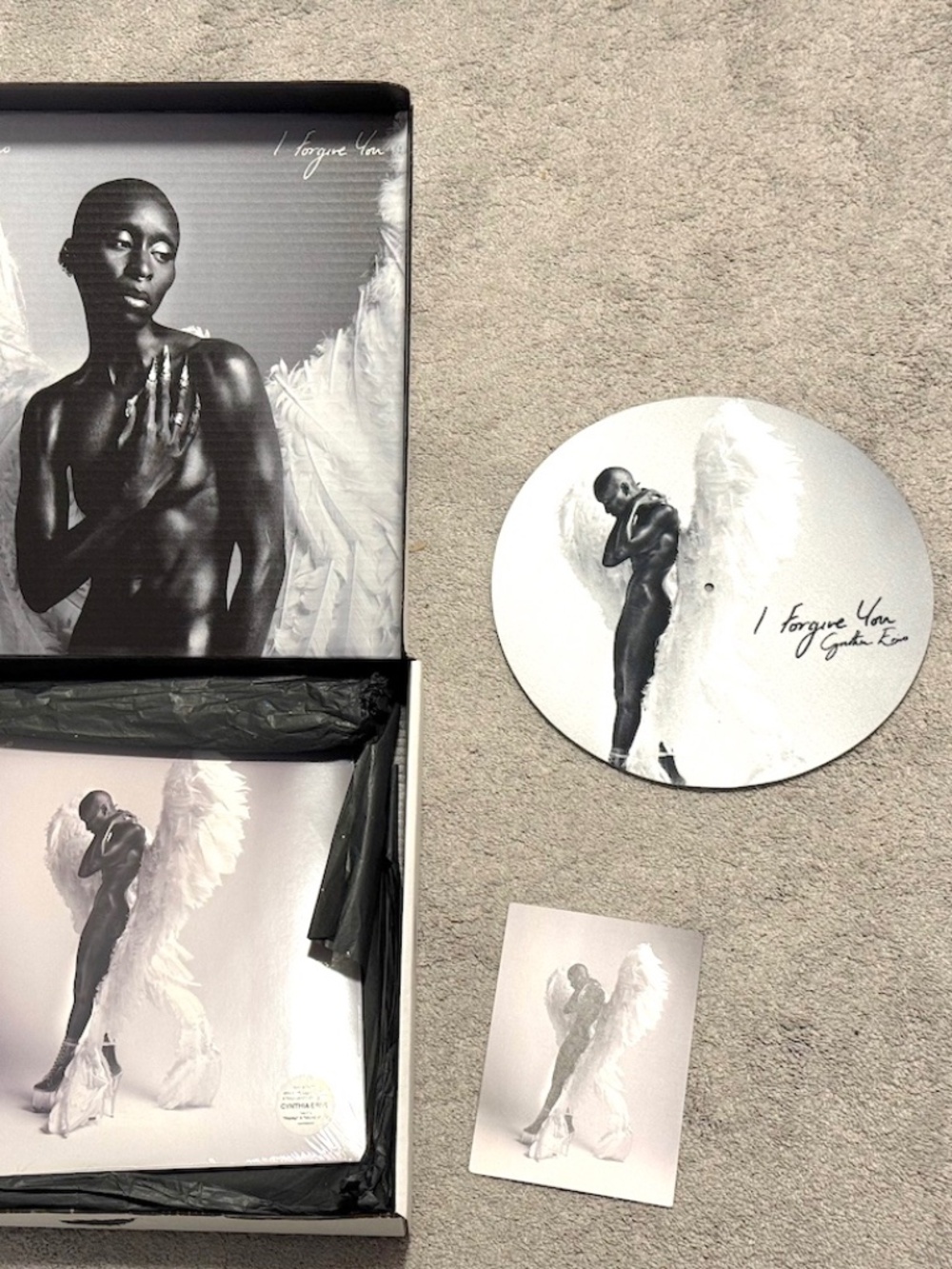 Cynthia Erivo 'I Forgive You' Limited Edition Vinyl Box. Album, Slipmat Insert